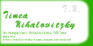 timea mihalovitzky business card